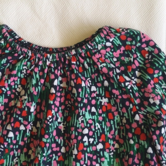 joe fresh painterly floral peasant swing long sleeve top 6-12 months baby girl - Picture 2 of 6